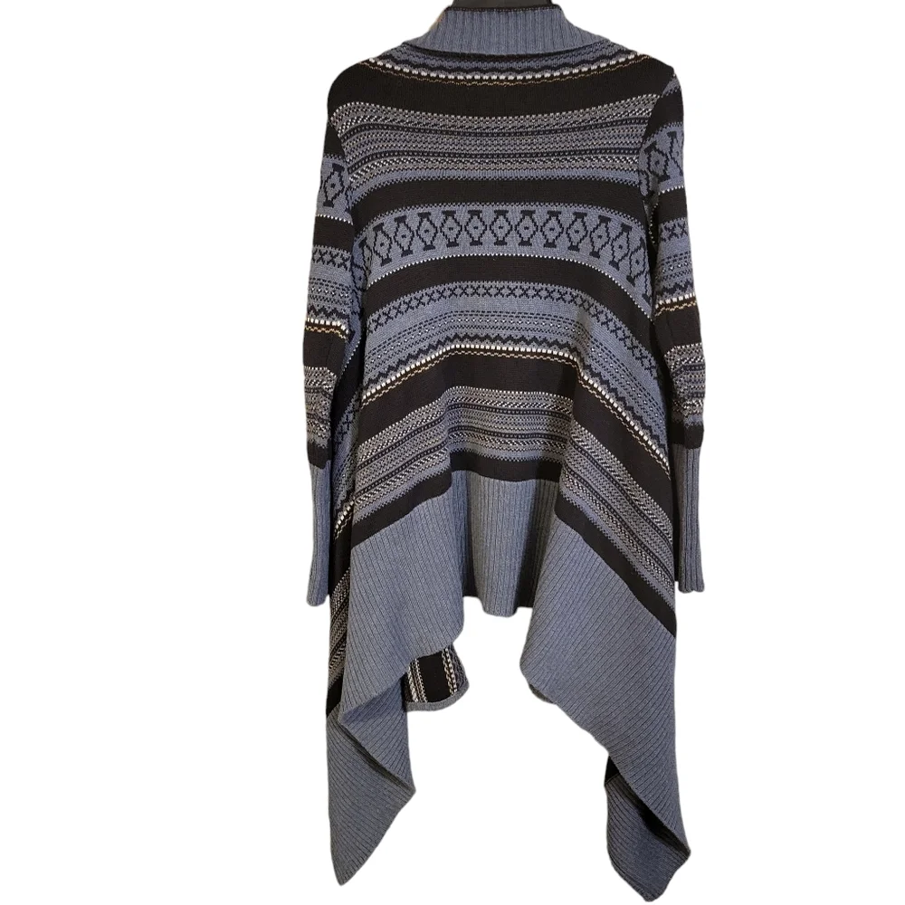 Sundance Blue Striped Knit Cardigan Sweater